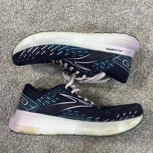 Brooks Glycerin‎ 20 Running Shoes Size 9.5 Navy Aqua Soft Cushion Road Trainer